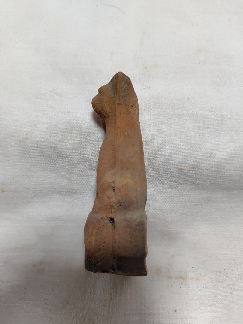 鉄砲狐3体　古道具　陶人形　土人形　アンティーク　鉄砲狐　今戸焼　稲荷　素焼