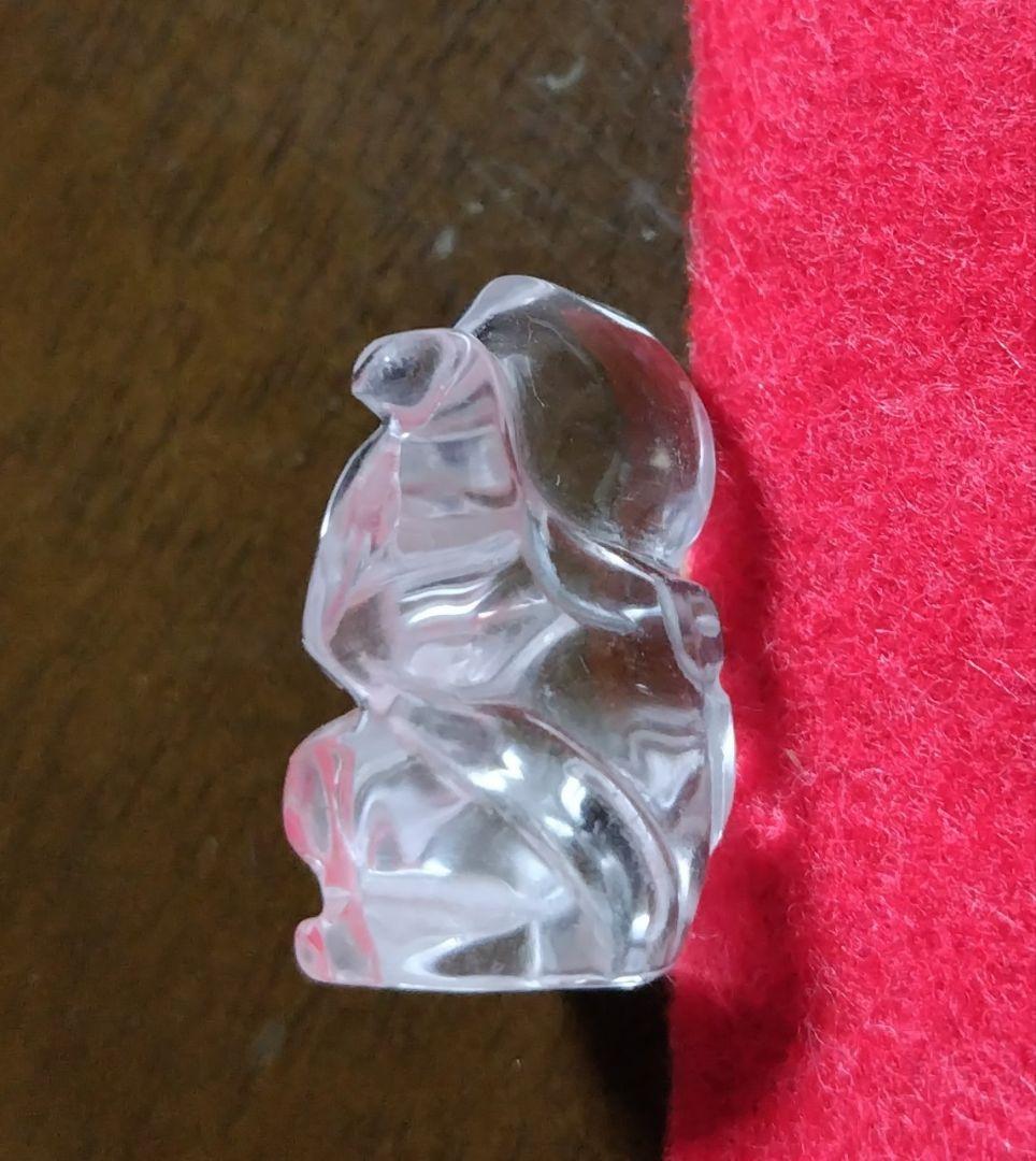 バカラ招き猫　赤（ミニ水晶招き猫付き