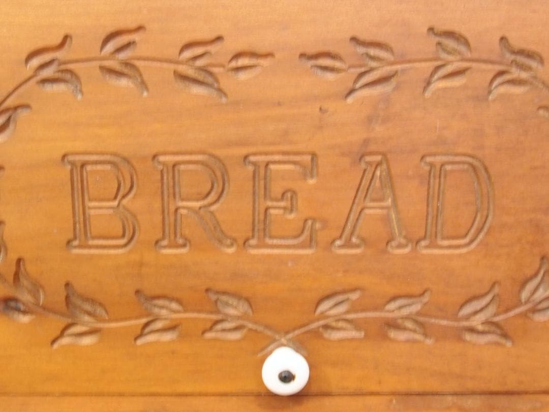 【良品】USヴィンテージ BREAD 木製 ブレッドケース/パンケース 収納家具