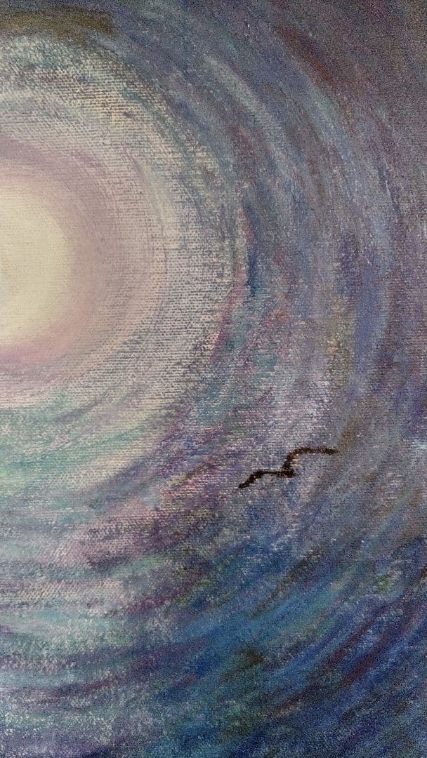 油絵(自作)　幻想的な、世界で１枚しかない油絵です。粗い筆遣いで描いてみました。