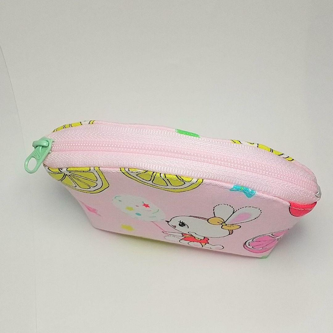 作品例★ハンドメイド ポーチ ハニーチューン レトロ アニマル うさぎ ピンク