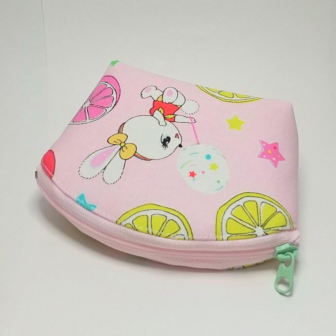 作品例★ハンドメイド ポーチ ハニーチューン レトロ アニマル うさぎ ピンク