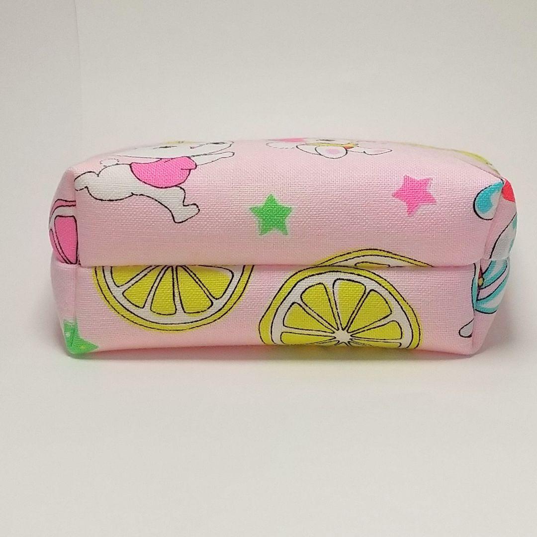 作品例★ハンドメイド ポーチ ハニーチューン レトロ アニマル うさぎ ピンク