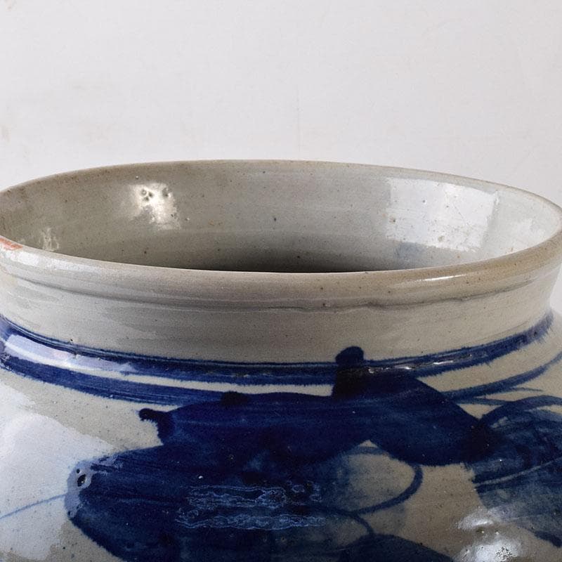 朝鮮美術 李朝 高麗白磁 染付 花文 壺 V R7906C - メルカリ