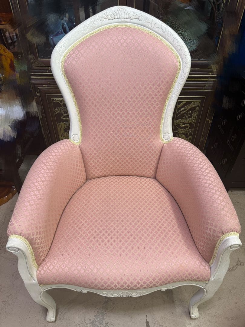 クラシック ピンク プリ ンセスチェア 椅子