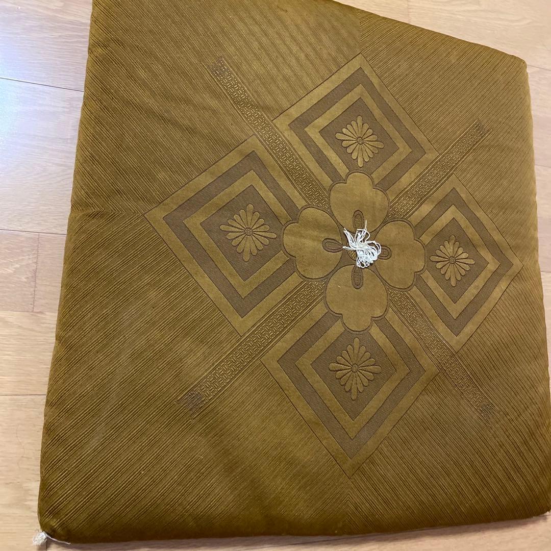 ふくれ織り　座布団五枚セット　(法要、法事に) 使用感あり