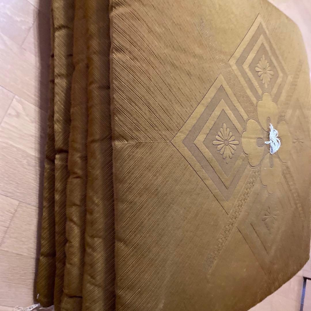 ふくれ織り　座布団五枚セット　(法要、法事に) 使用感あり