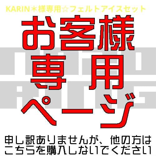 KARIN＊ページ☆フェルトアイス34点セット