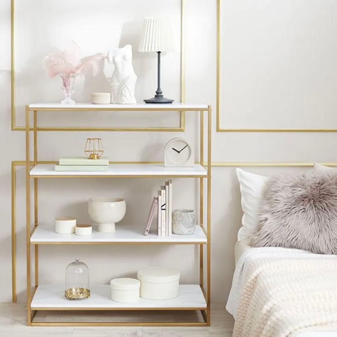 LOWYA 大理石柄オープンラック4段→大阪市内引き取り、直接取引も可能