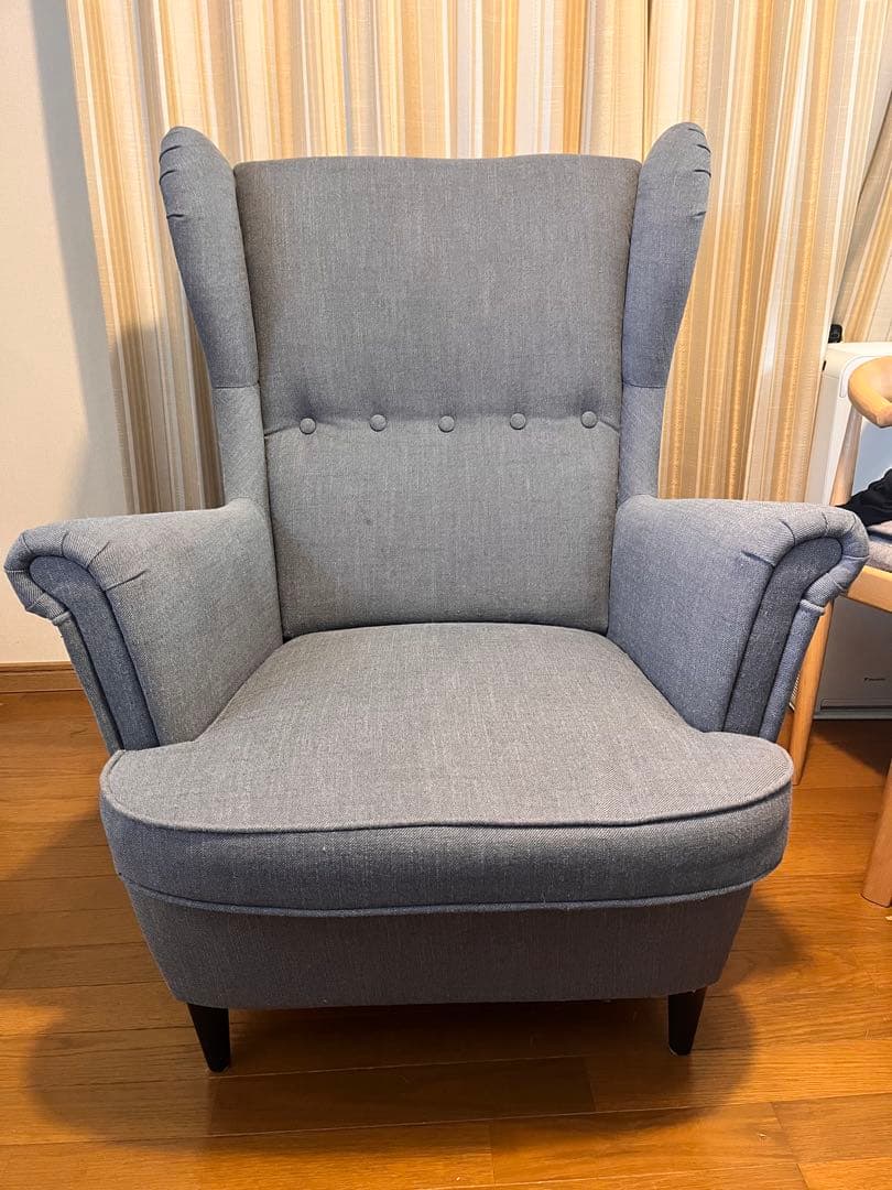IKEA ストランドモン ウィングチェア　グレー※オットマン別出品あり
