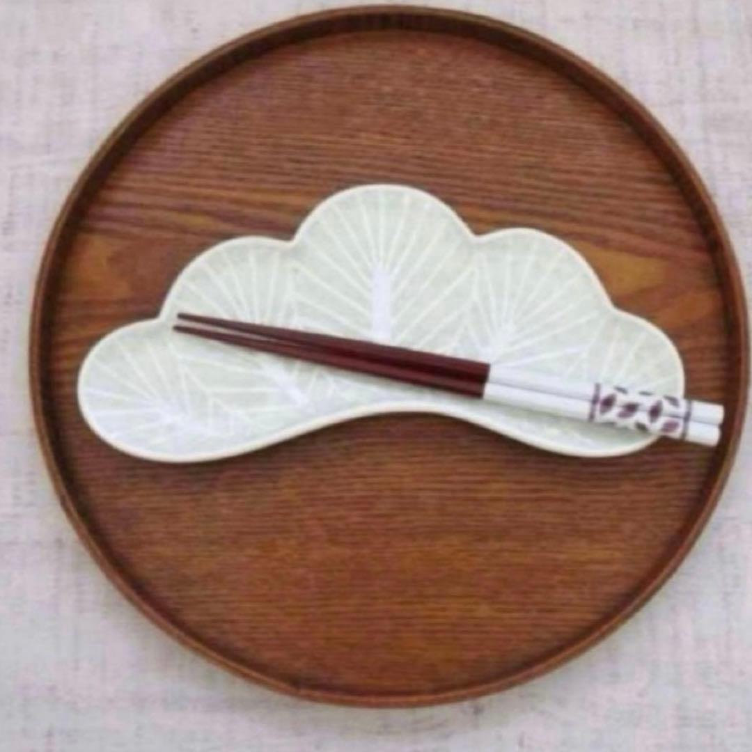 【新品】【大人気】有田焼幸楽窯　錦銀松葉形前菜皿３枚セット　縁起物