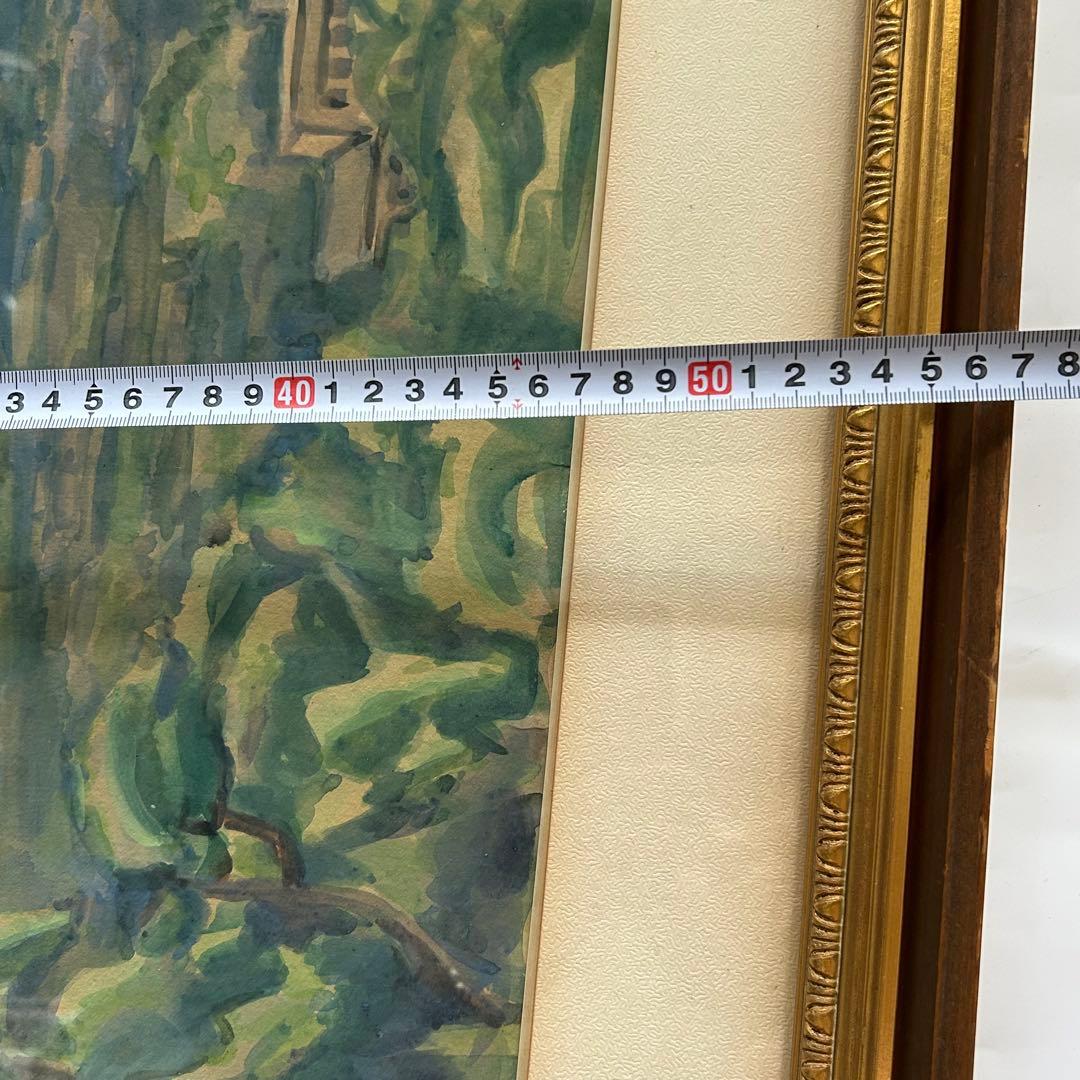 Ken Konishi 小西謙三 水彩画 風景 1951年制作　額装 インテリア