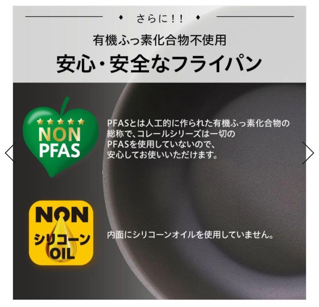 【新品】CORELLE（コレール）フライパン 20cm ガス・IH対応