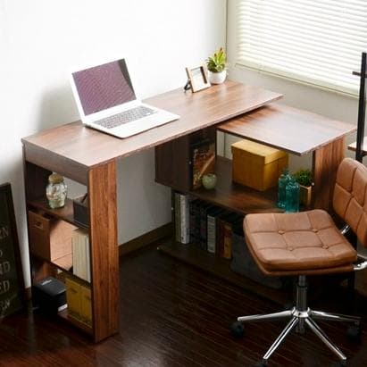 【新品・送料無料】パソコンデスク L字型 コーナー 回転式 幅150cm