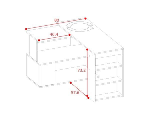 【新品・送料無料】パソコンデスク L字型 コーナー 回転式 幅150cm