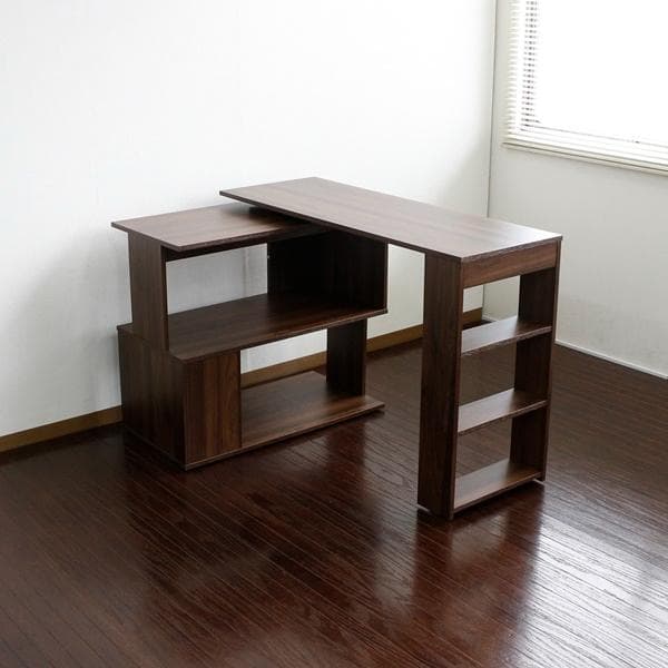【新品・送料無料】パソコンデスク L字型 コーナー 回転式 幅150cm