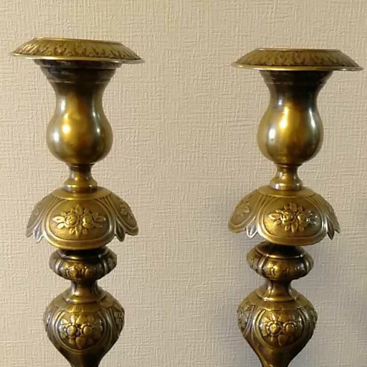 【激レア】シャバット(安息日)用のキャンドルスタンド　アンティーク　ユダヤ　燭台