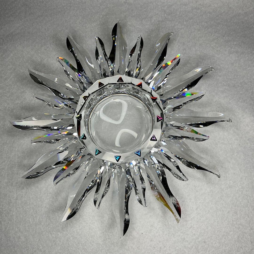 クリスタル 太陽形オブジェ 付属品付き