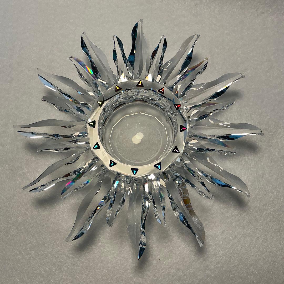 クリスタル 太陽形オブジェ 付属品付き