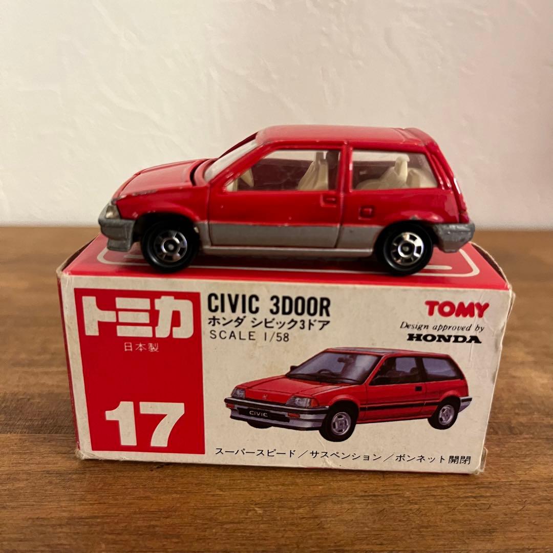 トミカ 17 ホンダ シビック3ドア 赤箱 - メルカリ