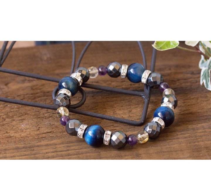 2月誕生石 を使用した仕事がデキる男の必須アイテム【仕事成功祈願ブレスレット】