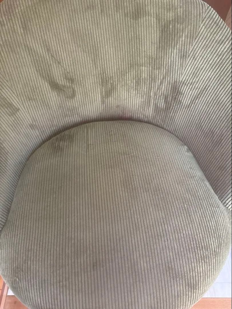 グリーン系 円形シート 椅子　1人用ソファ