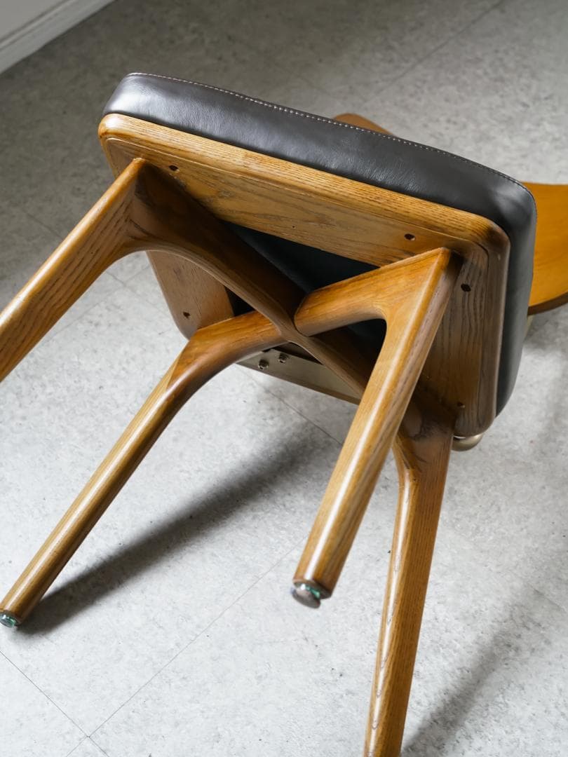 クラシック 曲木×レザー チェア レトロモダン アノニマス - メルカリ