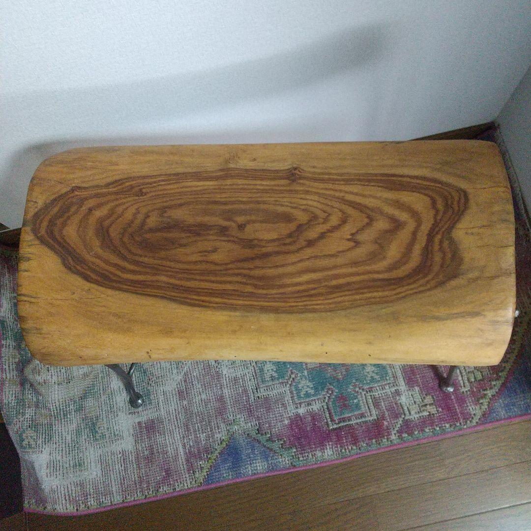 ナチュラルウッドスツール 天然木アイアン スツール ベンチ 椅子 チェア 飾り台