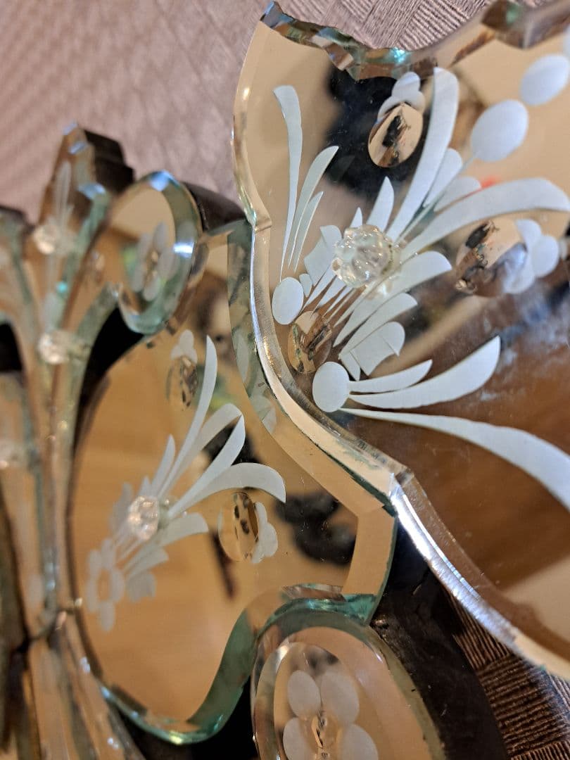 アンティーク ビンテージ 　ベネチアンミラー アンティークミラー