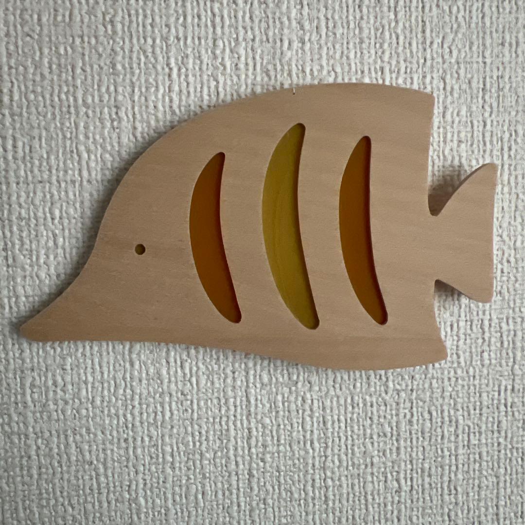 木製魚型モビール　おもちゃ美術館