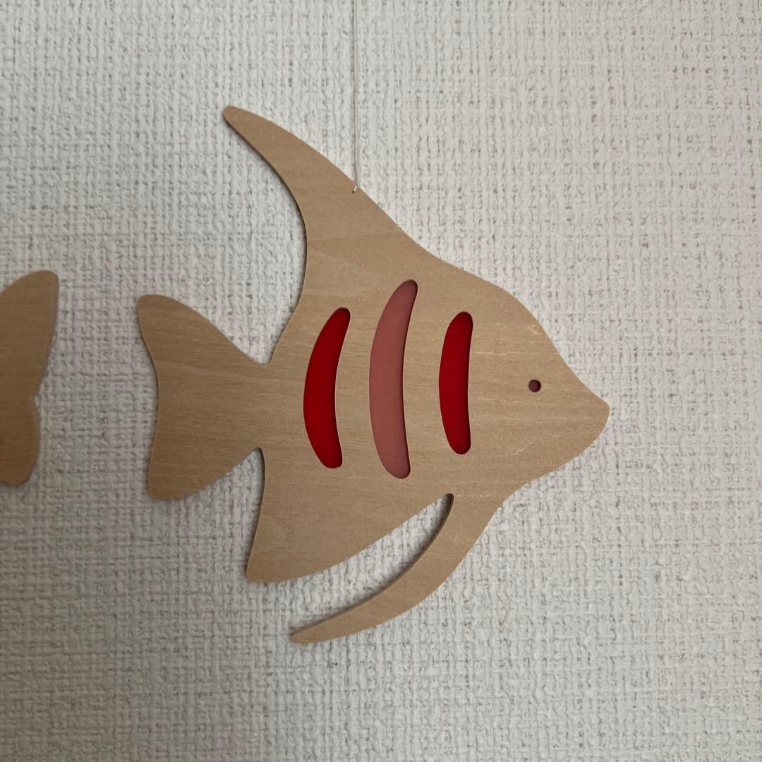 木製魚型モビール　おもちゃ美術館