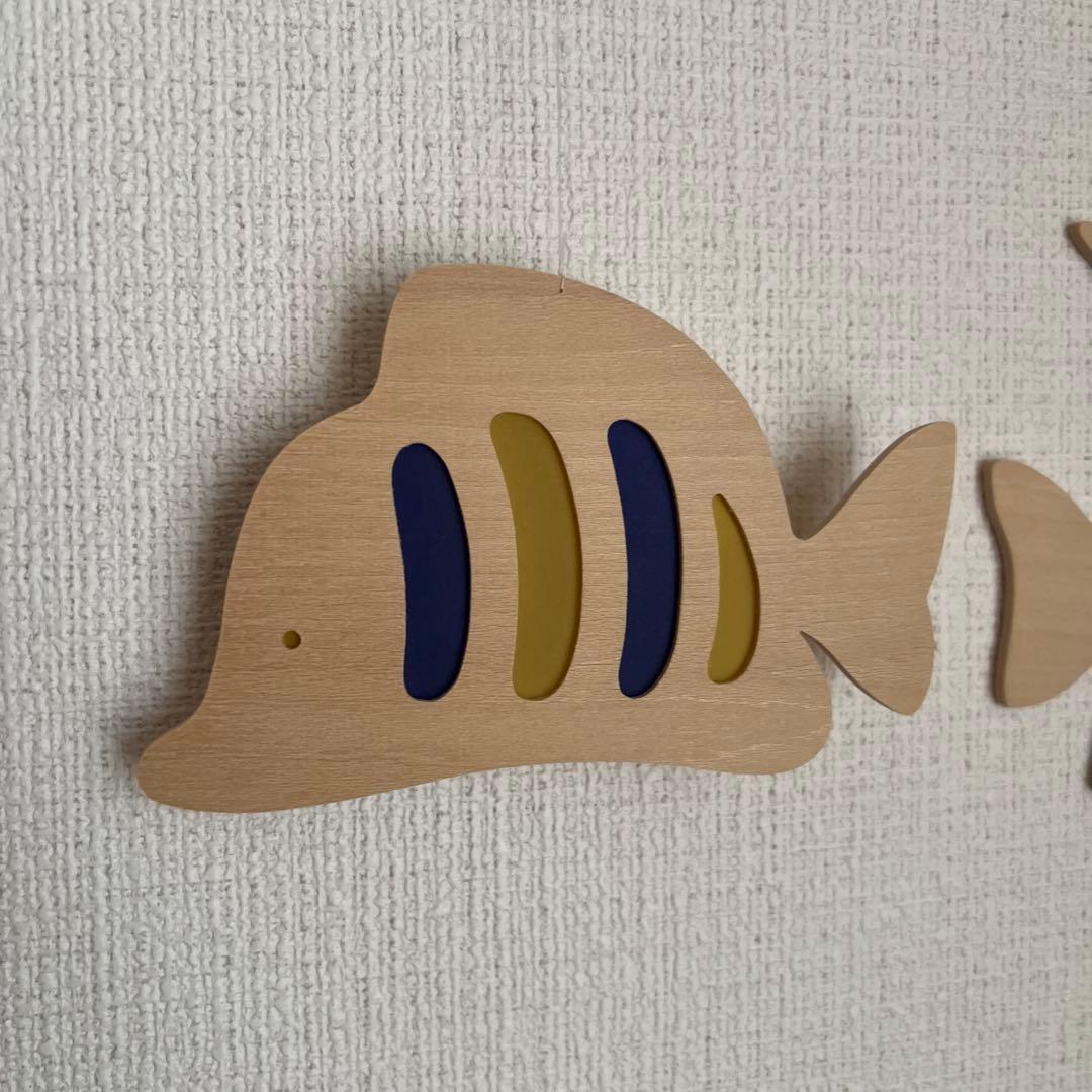 木製魚型モビール　おもちゃ美術館