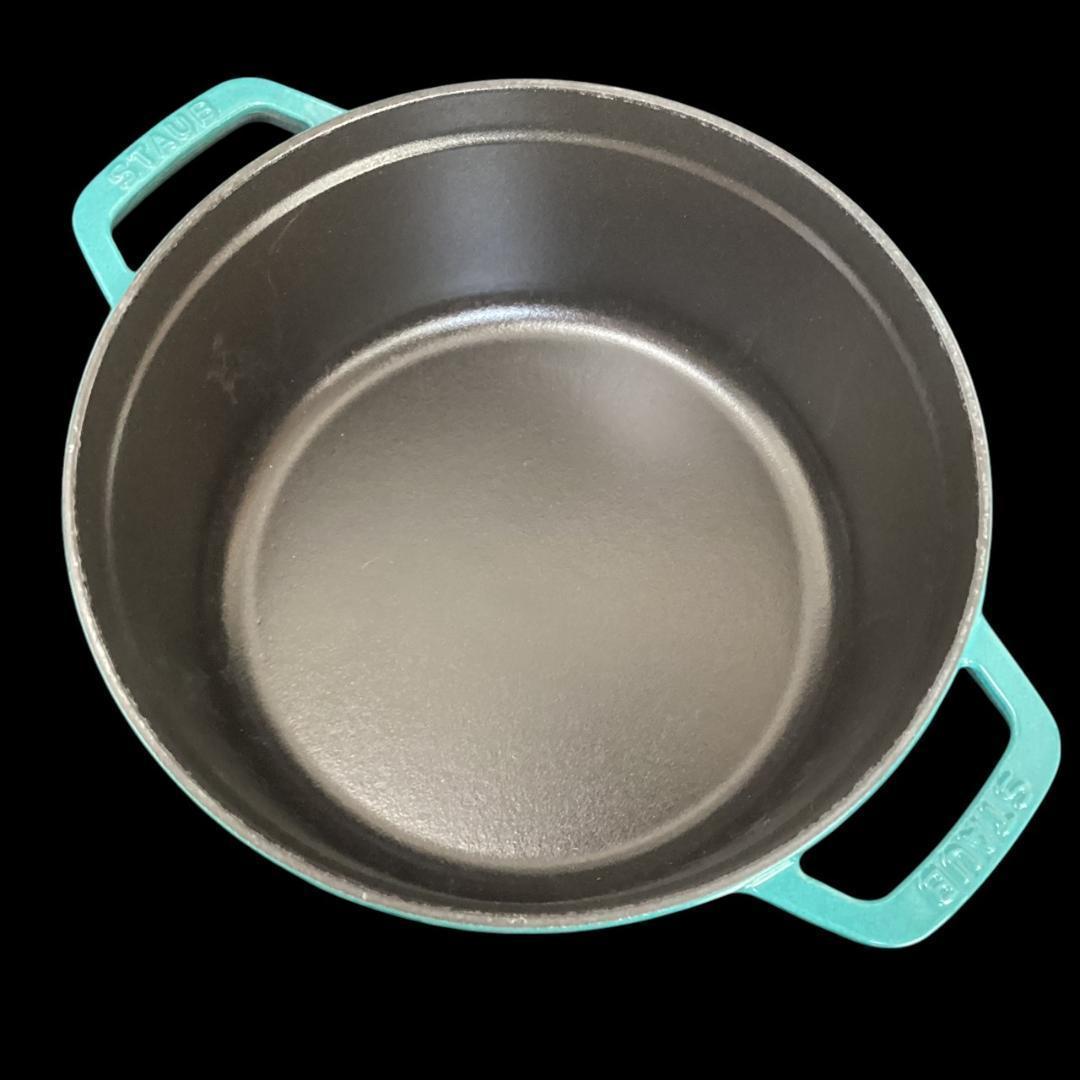 レアカラー【STAUB】ミント 24cm 両手鍋 ピコ・ココット ラウンド