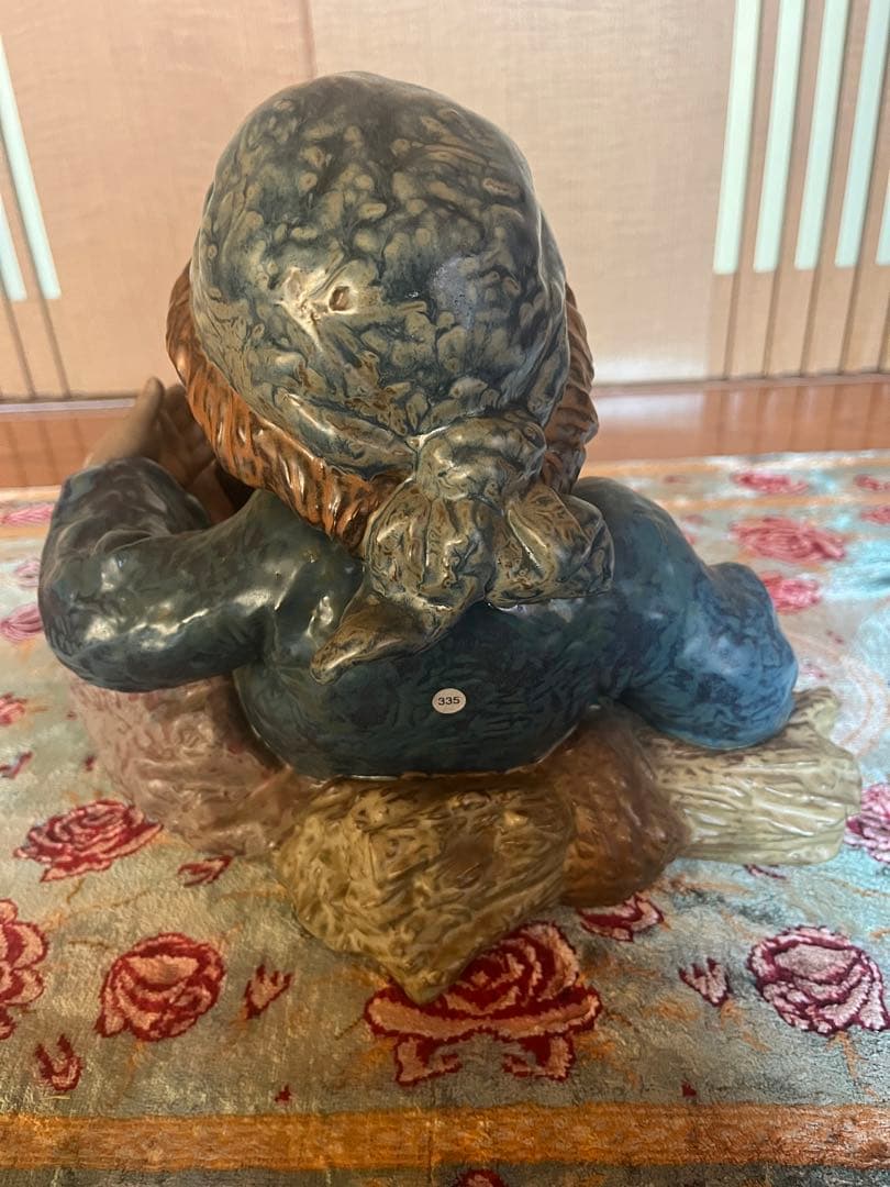 リアドロ　人形　子供と犬