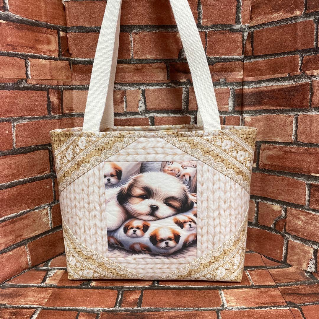 2way・肩掛け・巾着付き2wayバッグ シーズー&柴犬