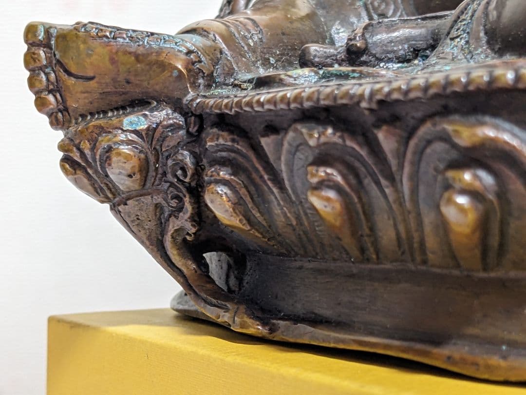 ♢チベット仏教 観音菩薩坐像 中国 古美術品 古玩 仏教美術 仏像 唐金