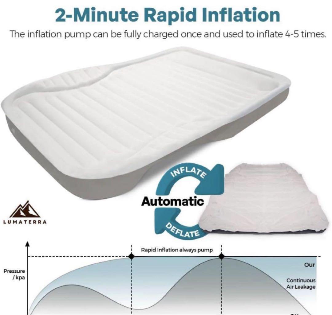 車中泊　エアーベッド　アウトドア　キャンプ　ダブル　SUV　家族　カップル