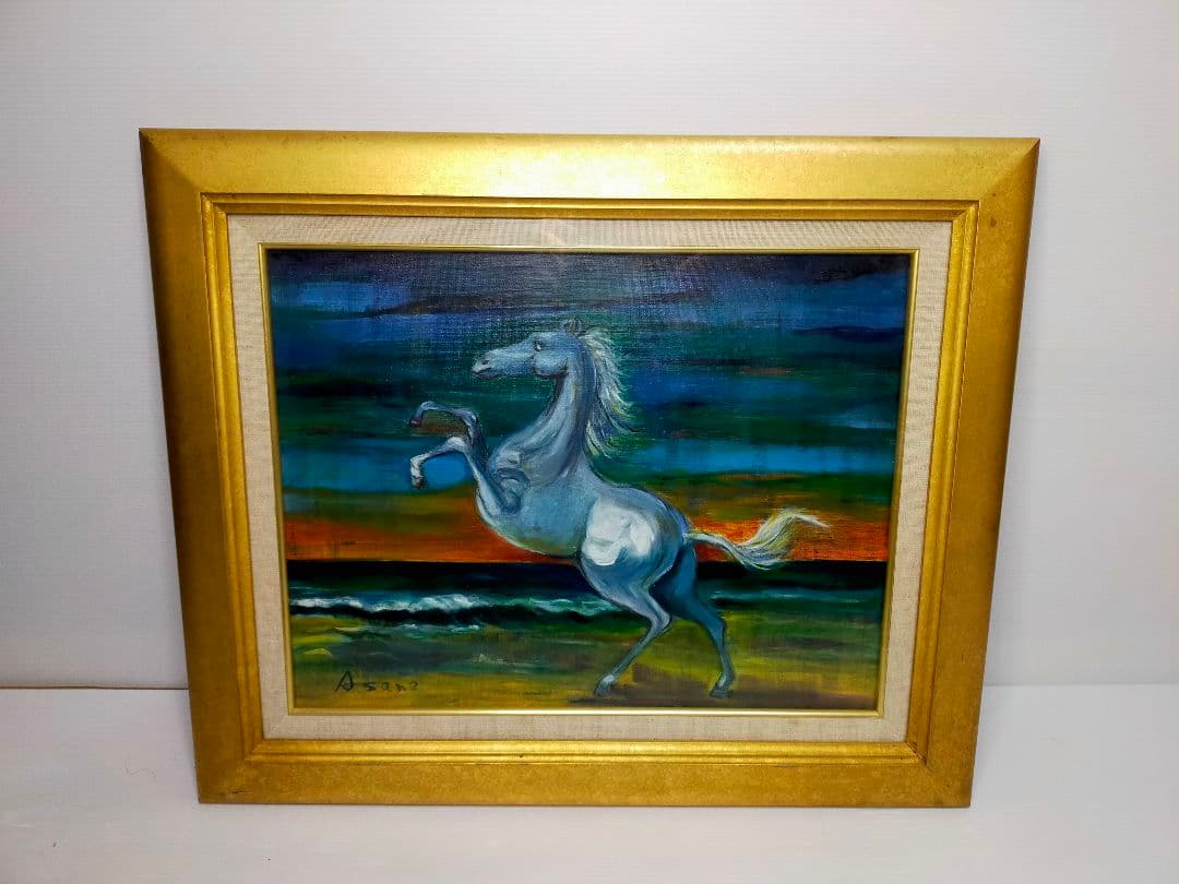 『海辺の馬』F6 油彩 原画 高原の馬」 by 水辺｜Artmeter｜暮らしを彩るアートが、きっと見つかる