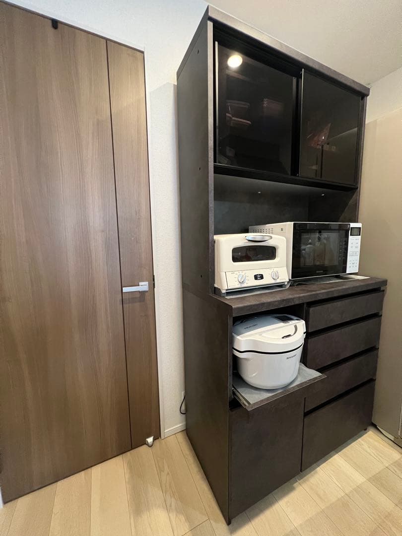 パモウナ　カップボード　幅100 ECA1000Rセラミカネロ　定価15万7千円