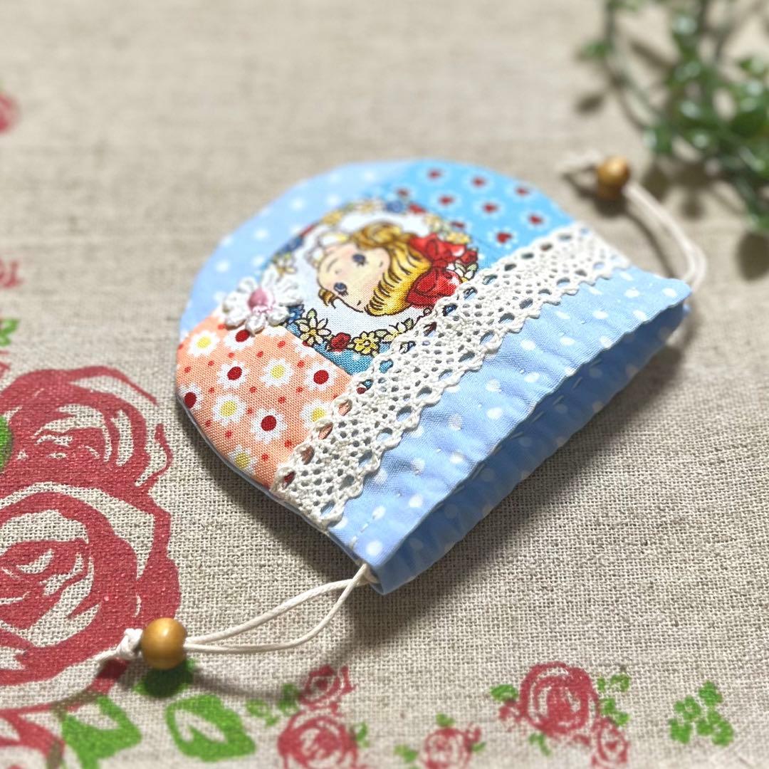 No.2304-56 手のひら巾着サシェ 香り袋 マーガレット&ソフィ ブルー