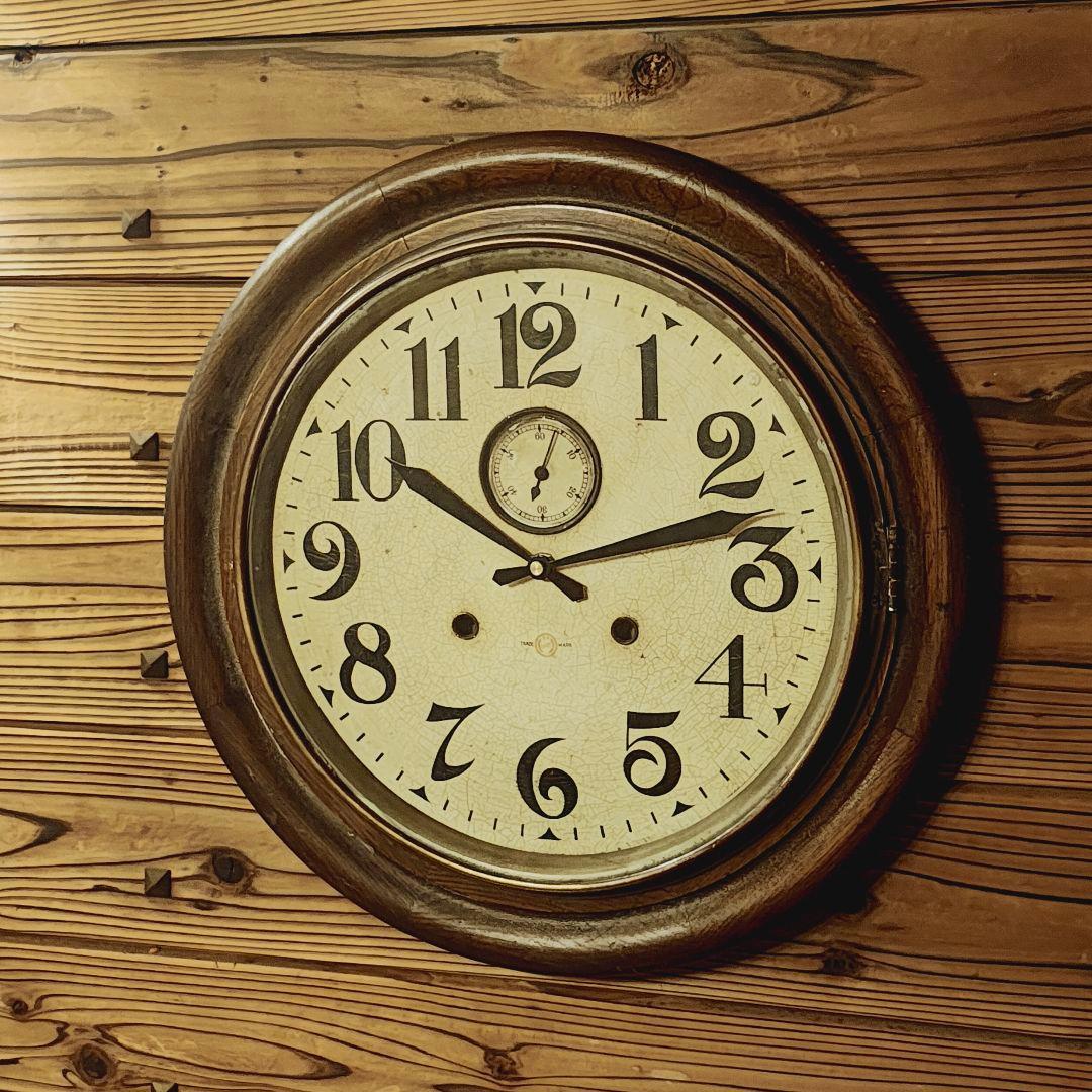 【リペア品 静音 薄型】TRADE MARK 掛け時計 壁掛け時計 アンティーク