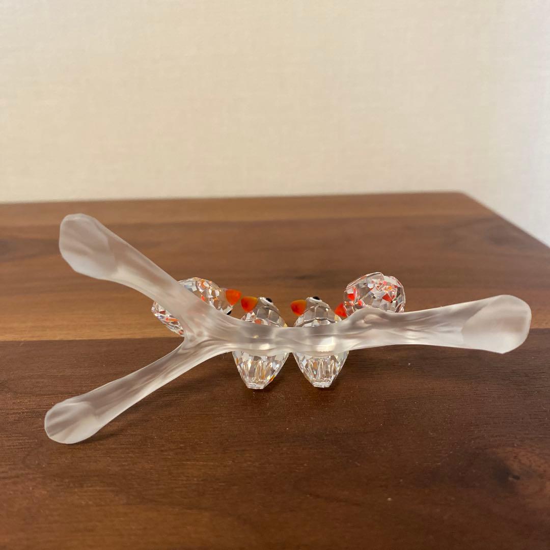 スワロフスキー置物　鳥　インコ