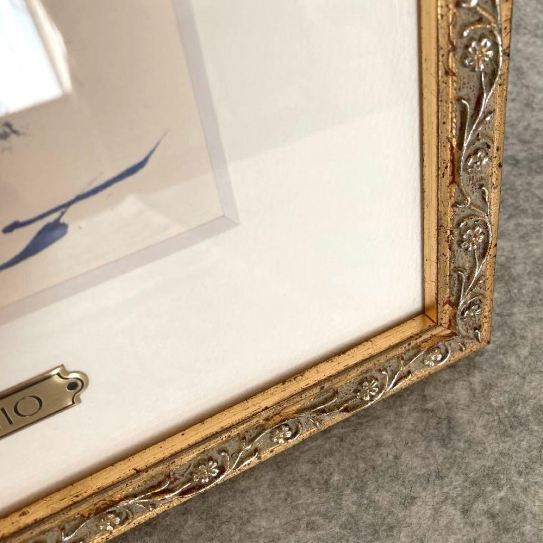 真作】イーダ・ヴァリッキオ 版画「虹の花かご」直筆サイン