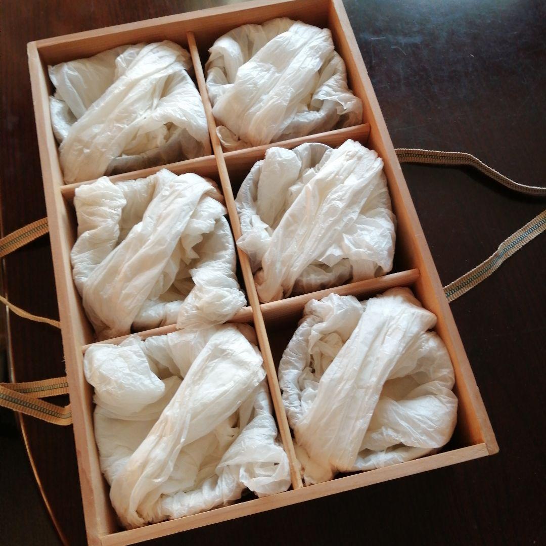 万古焼　堀野証嗣　御本手菊形向付　6客　11.8cm