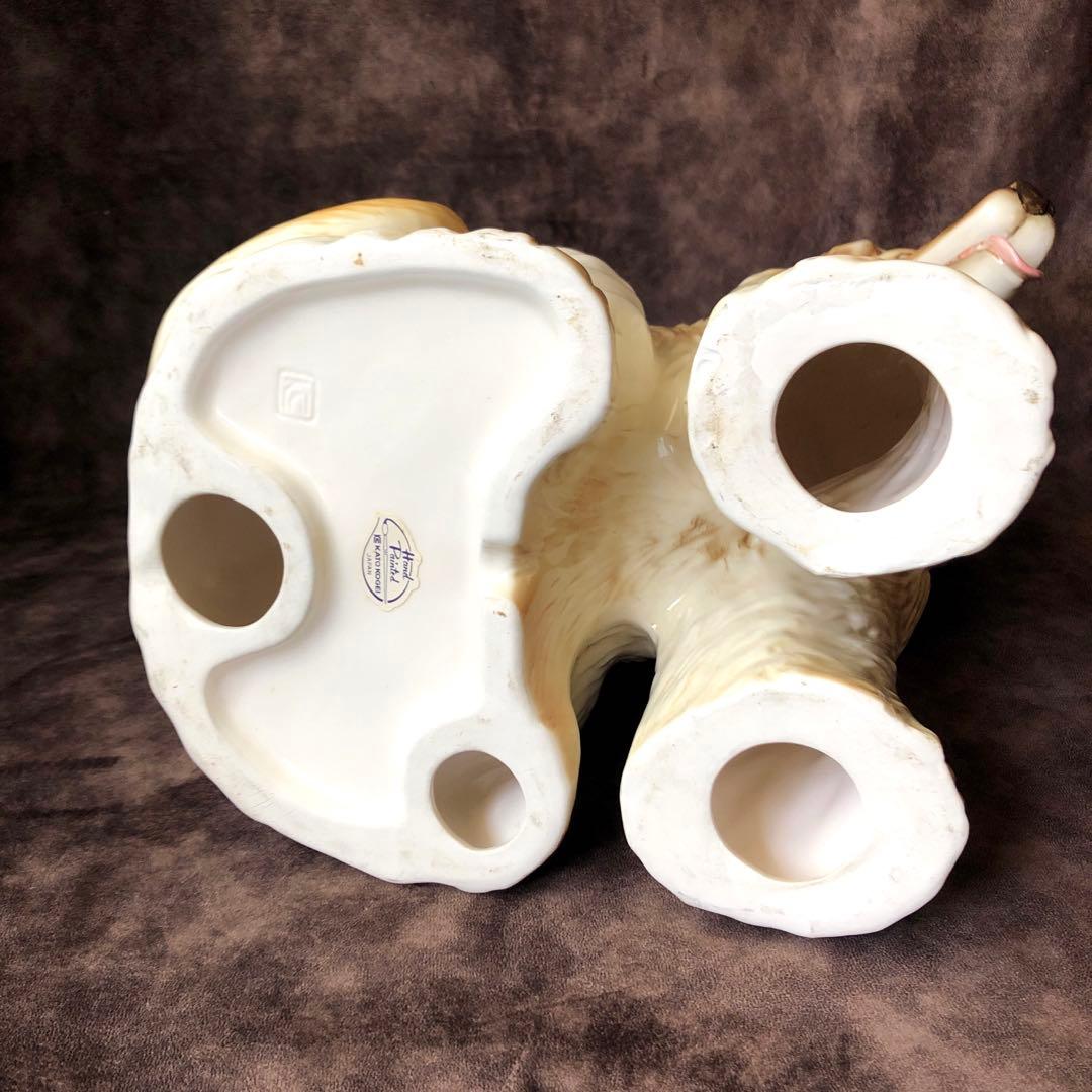 《ヴィンテージ 》アフガンハウンド 38㎝ 陶器製 犬 置物 加藤工芸