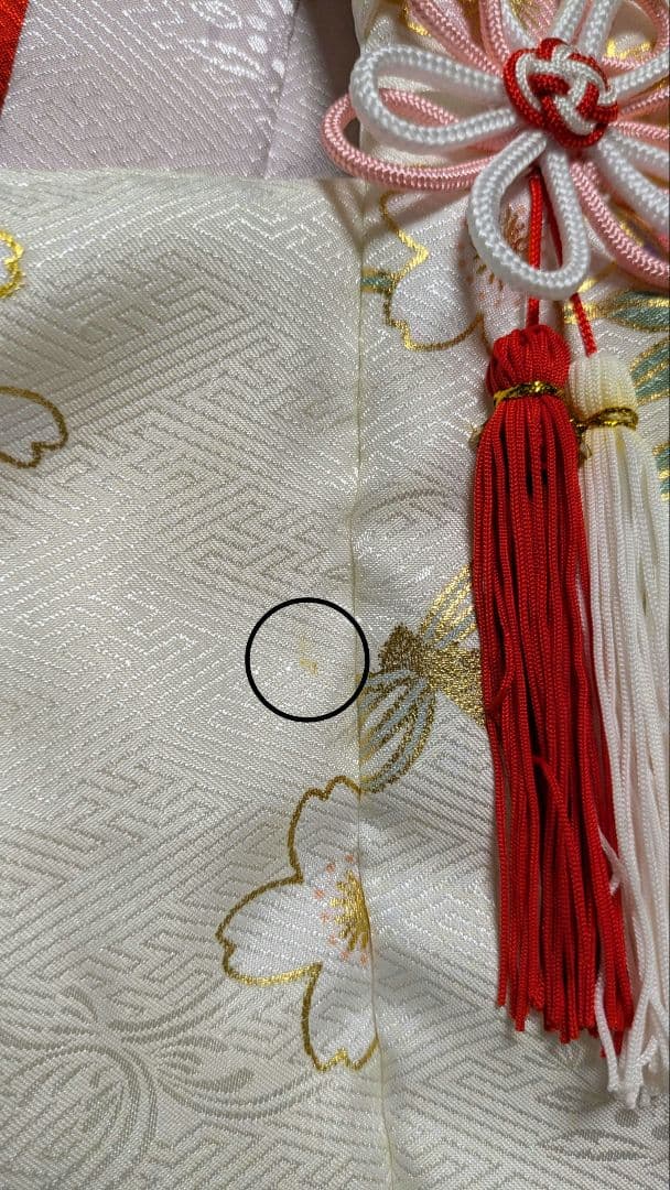 七五三　晴れ着セット 花柄刺繍　ピンク