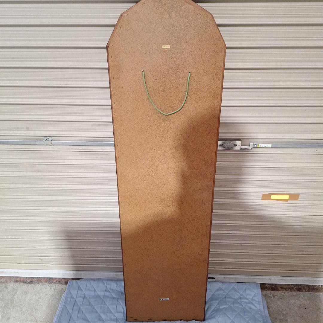 イタリア製 木製 壁掛け 鏡 ウォールミラー アンティーク調 ヴィンテージ