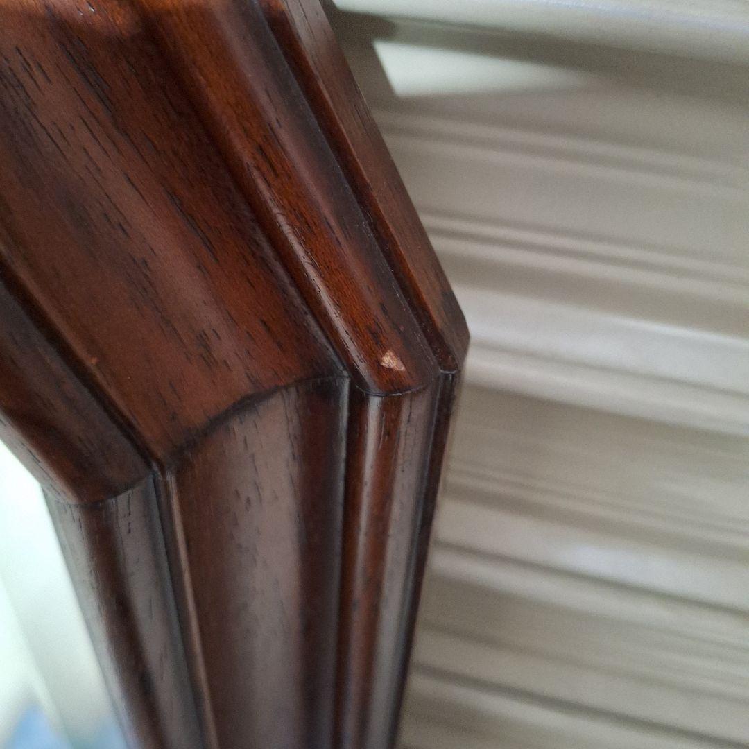 イタリア製 木製 壁掛け 鏡 ウォールミラー アンティーク調 ヴィンテージ