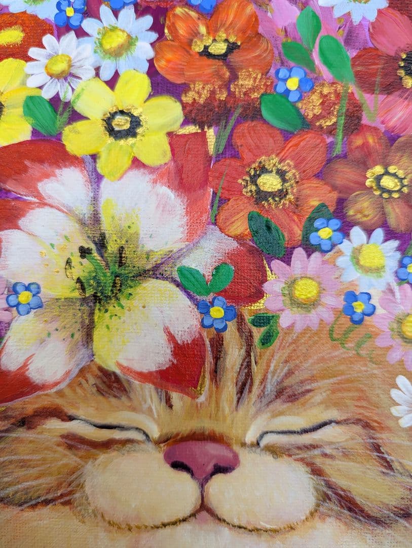 『お花が咲いちゃった猫さん』