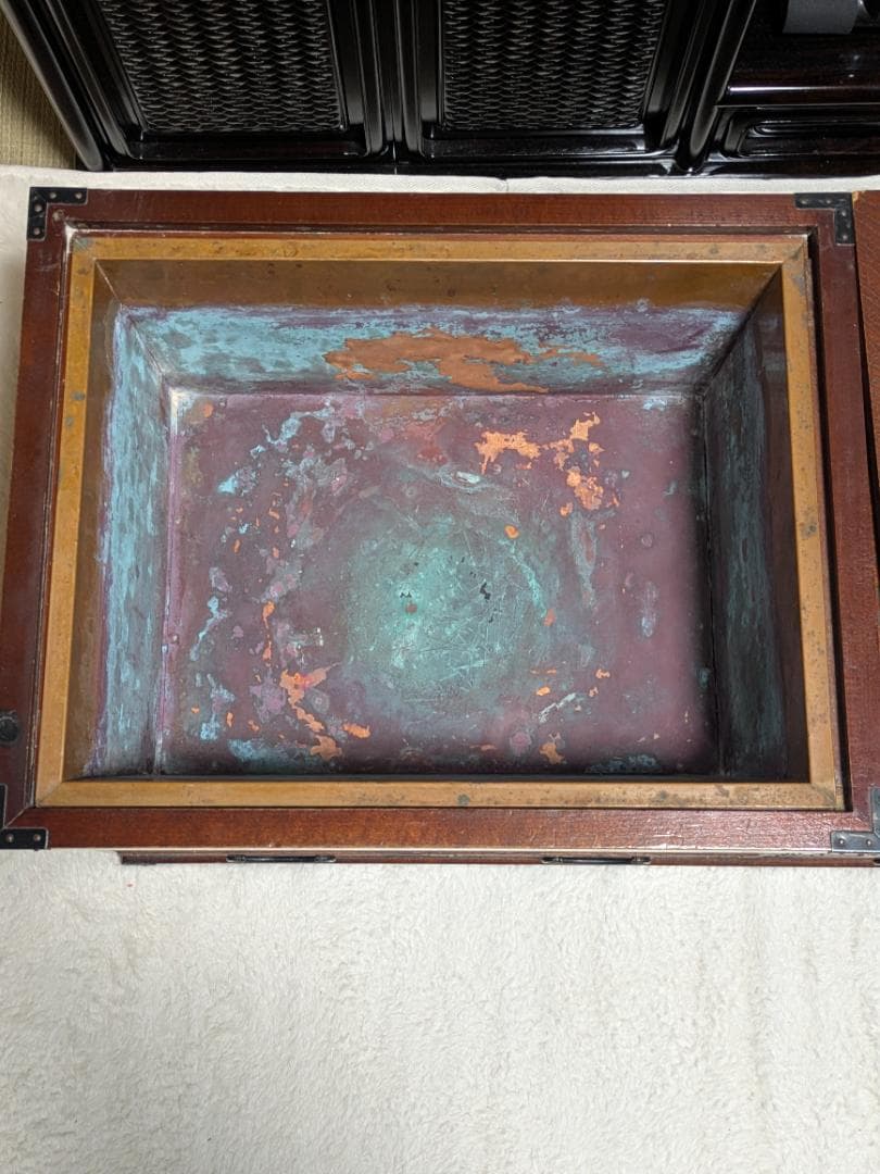 欅材 長火鉢 関東火鉢 五徳 金火箸付 時代家具 アンティーク 日本の